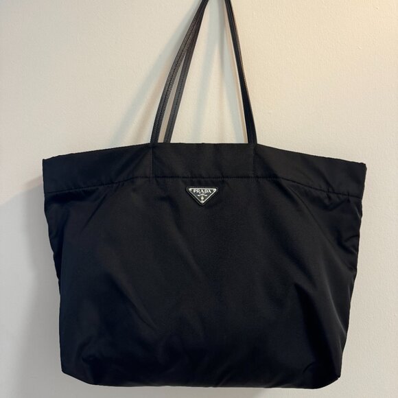 Prada Re-Nylon and Saffiano Leather Tote Bag - Picture 2 of 8